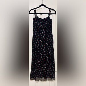Like New Girlhoodcore Black Dress with Cherry Print